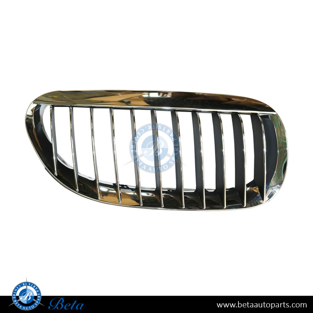 Right Side Radiator Grille - Black and Chrome for BMW 6 Series E63 2004-2007 models, Part Number 51137077932 Right Side Radiator Grille - Black and Chrome for BMW 6 Series E63 2004-2007 models, Part Number 51137077932